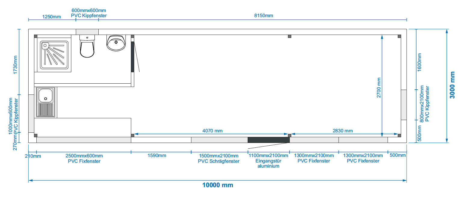 Tiny house Pour vacances 10,00 x 3,00 m – Image 6