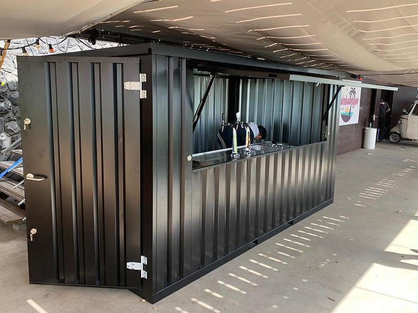 Container bar pliable 4 × 2 mètres noir RAL 9005 – Image 2