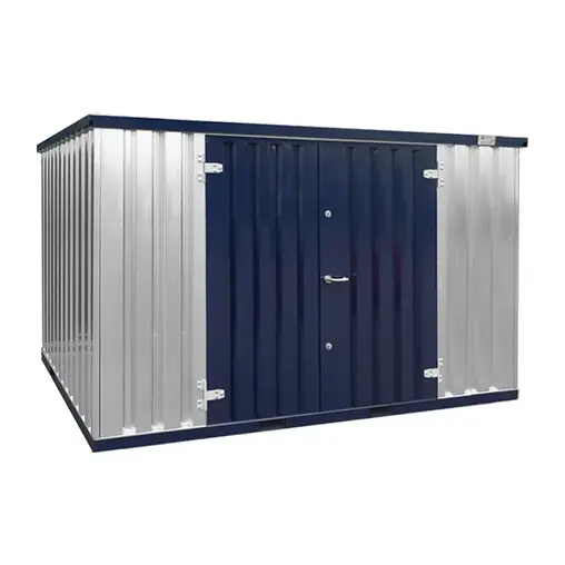 Conteneur démontable bleu acier 3 x 2 mètres – avec double porte