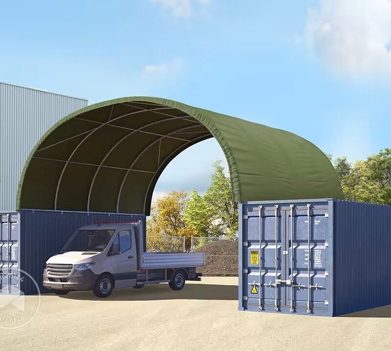 Abri sur container démontable 8×6